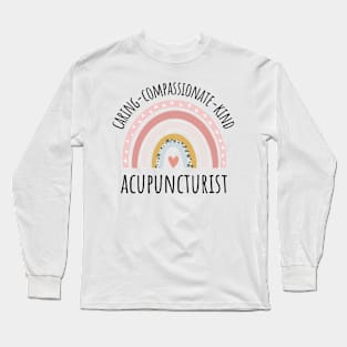 acupuncturist pastel rainbow Long Sleeve T-Shirt